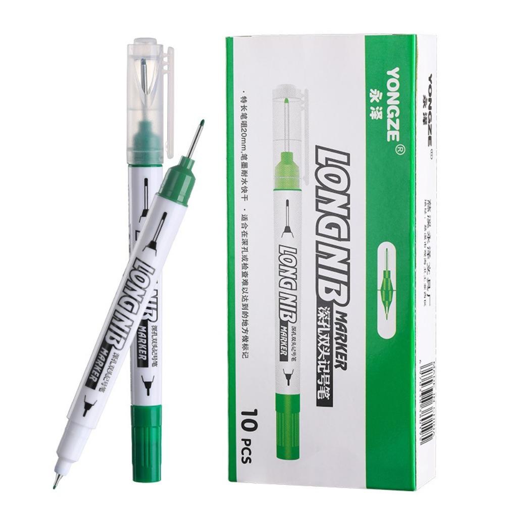 

4 цвета Строительный маркер Двусторонний маркер для глубоких отверстий Специальный для плотников Green