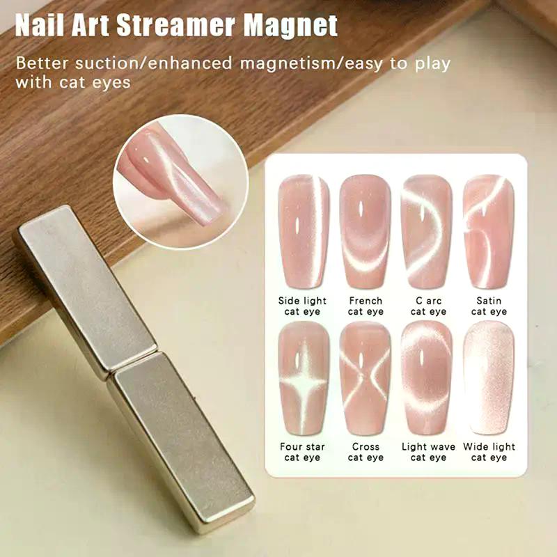 Super Strong Thick Strip Magnet Cat Eye Magnet For Nail Gel Polish 3D Line Strip Effect French Multi-Function Magnet Pen Tools