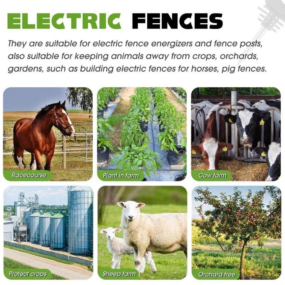 100Pcs Angled Slot Wood Post Screw Screw-In Electric Fencing Insulators Electric Fence