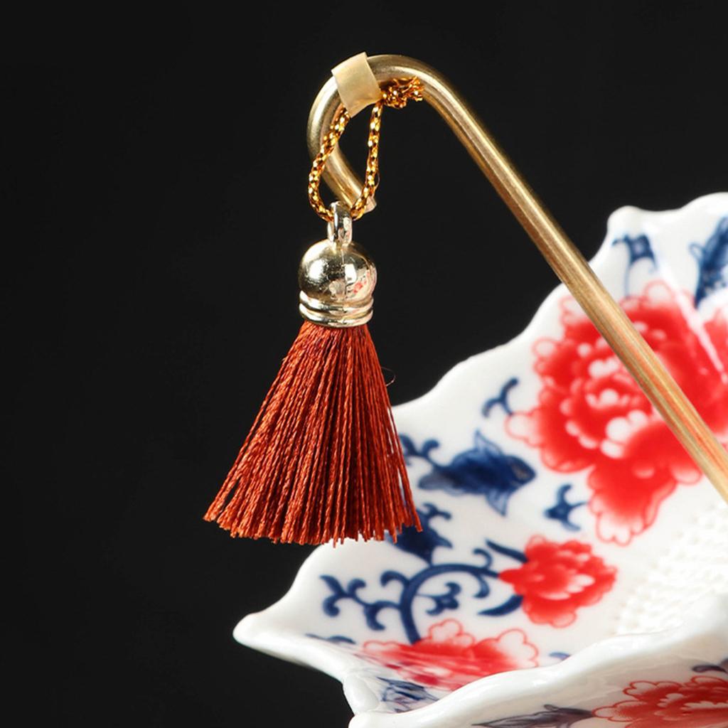 Umbrella Tea Infuser with Matching Base Ceramic Tea Strainer Chinese Blue & White Traditional Oriental Kung Fu for Brewing