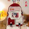 Anime-Themed Lightweight Backpack Teens Students 20-35L Capacity Fits 15-inch Laptop Nylon With Character Print Unisex