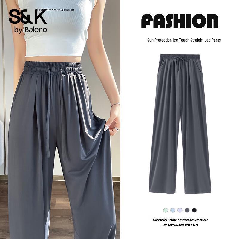 Baleno S&K Women's UPF50+ Ice Silk Straight-Leg Casual Pants