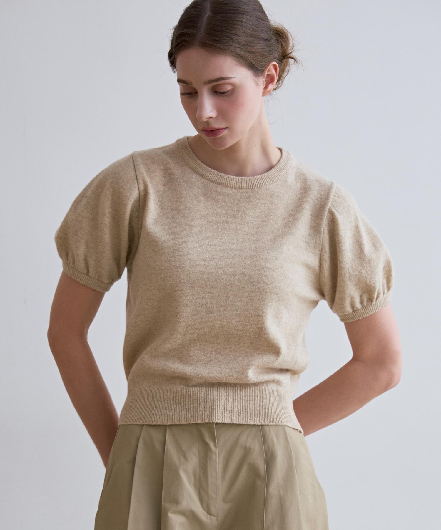 Odier Raccoon Wool Puff Pullover - Oatmeal Oatmeal/One