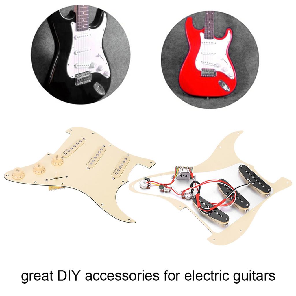 1 Set Loaded Prewired SSS Pickups Pickguard ALNICO V Magnet for Electric Guitar
