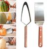 Cortador de Sandía Acero Inoxidable Rebanador de Fruta con Mango Ergonómico Diseño Fácil de Empujar y Tirar Cortador de Melón Herramienta Fácil para Cortar Sandía