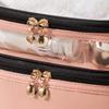 Double Layer Makeup Bag with Smooth Zippers Comfortable Handle Waterproof Sealed Travel Cosmetic
