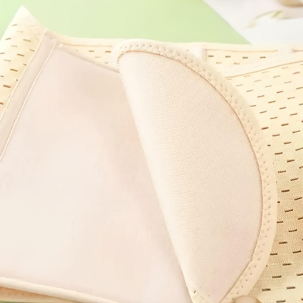 1 Adjustable Breathable Belt, Black Polyester Fiber Belly Shaping Belt, Hollow Design, Adjustable Closure, Quick Buckle Belt