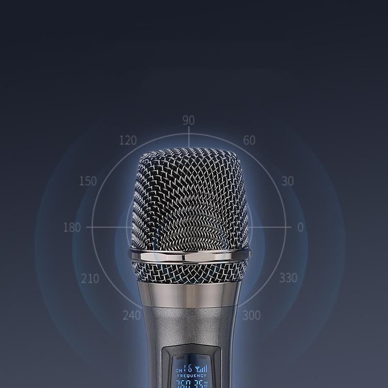 Wireless Microphone Dual Handheld Dynamic Microphone Professional Karaoke Mic for Stage Church Party School Live Speaker Meeting Show