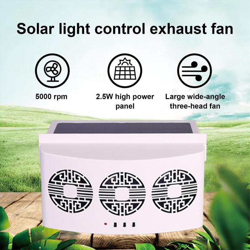 New Auto Window Exhaust Fan Solar Powered Exhaust Fan Fully Automatic Auto Cooling Exhaust Fan Window Cool Down For Summer