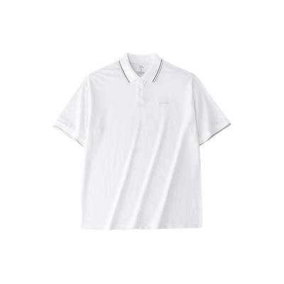 Camisa Polo Respirável com Gola Reversível Tops Masculinos Branco Neve 952428123-1