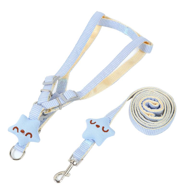 Cat Traction Rope Special Traction Small Starfish Nylon Pet Chest Strap Cute Walking Cat Rope When Going Out To Prevent Breaking Free