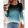 Fashion Women's Crew Neck Long Sleeve 3D Casual Color Printing Casual Short Sleeve Crew Neck T-Shirt