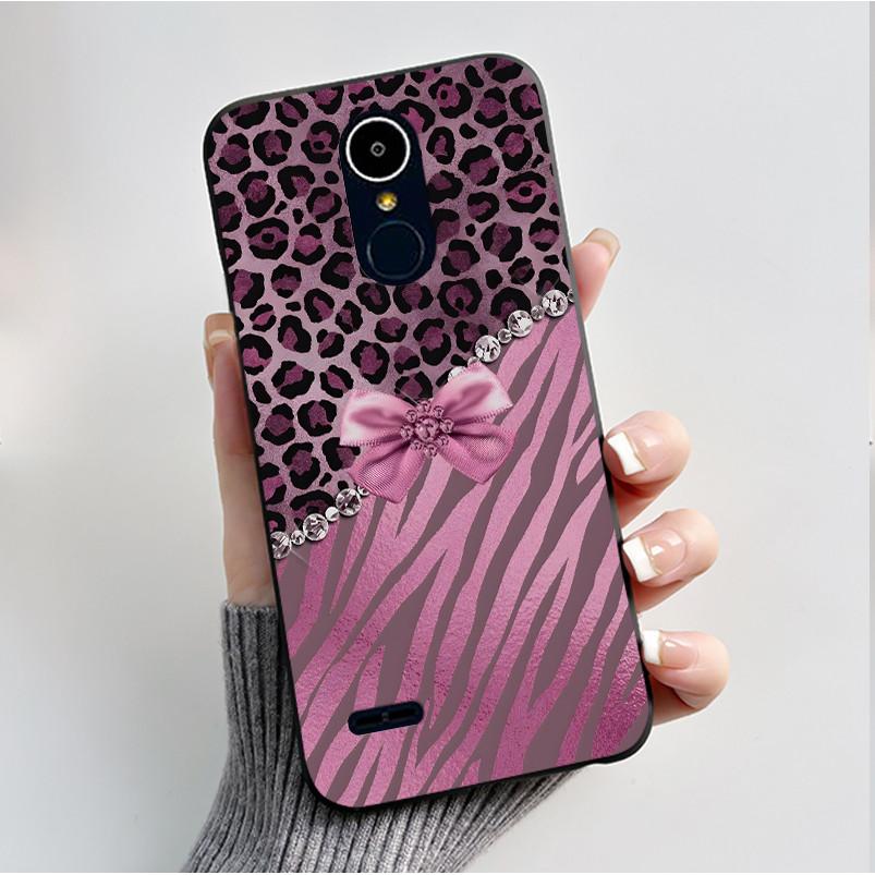 Hülle Für LG K8 2017/LG K8 2018/LG K9 2018 Weiches Silikon Schwarzes Gehäuse Für LG K10 2016/LG K10 2017 Hülle Niedliche Blume Cartoon Hülle