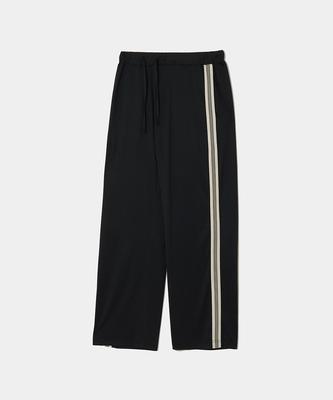 COLUMBIA UNIVERSITY Side Line Loose Fit Mesh Track Pants_Black