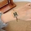 Square Steel Strap Bracelet Watch, Thin Strap Small Gold Watch Temperament Light Luxury Watch