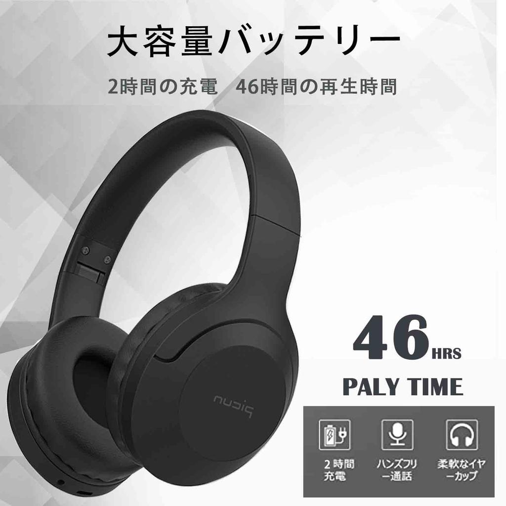 Bautylee Wireless Headphones, Bluetooth 5.1 Over-Ear Headphones, HiFi Stereo Deep Bass, No Latency, Closed-Back, Lightweight, Foldable, Built-in Mic,