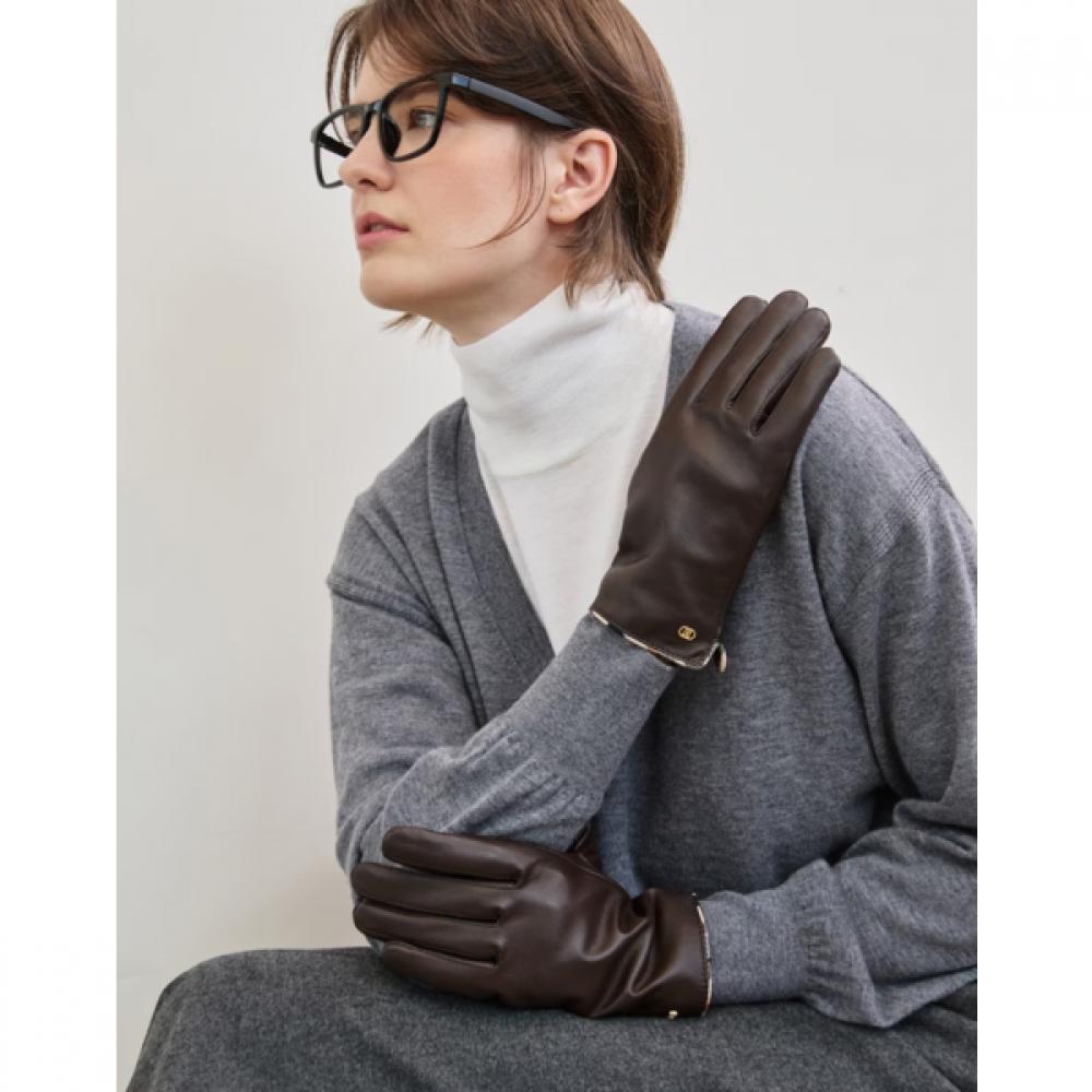 

DakS Коричневі Жіночі S Шкіряні рукавички Dcgv5f301w3 Single option