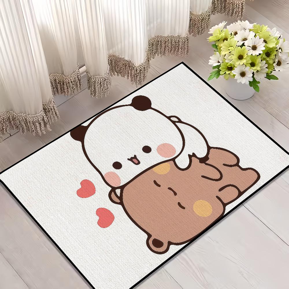 kawaii cartoon art bear d-dudu b-bubu small carpet Rug Carpet Home Decor Bedroom Mat Hallway Balcony Entrance Doormat Decoration