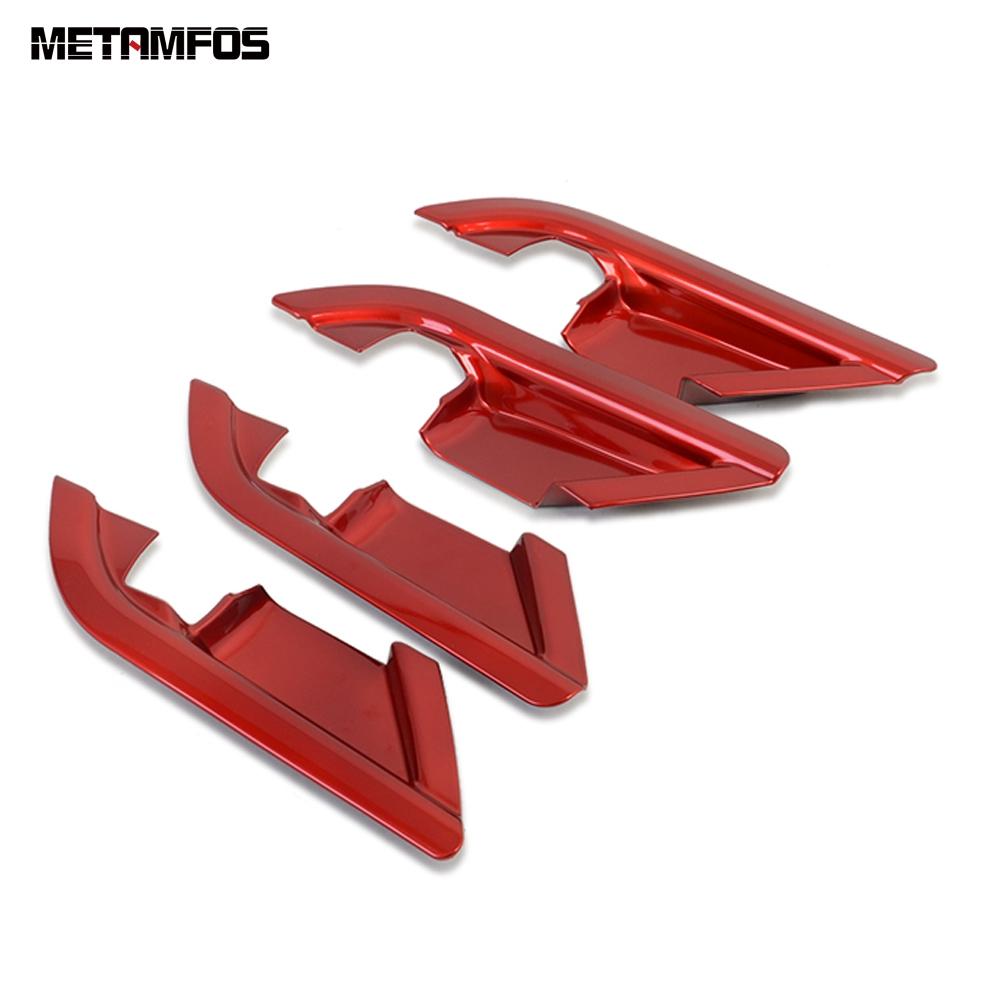 For Toyota Camry 2018-   Carbon Fiber Interior Door Handle Bowl Cover Trim Sticker Bezel Accessories Car Styling
