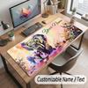 Neon Colorful Theme Customized Mouse Pad Personalized Print Name Text Desk Mat For Home Office Table Decor