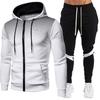 Sports Striped Suit Men's Casual Loose Fit European Hoodie Set