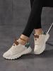 Women's Walking Shoes Soft Bottom Non-slip Mom Sneakers Breathable Net Shoes Fashion Casual Single Shoes