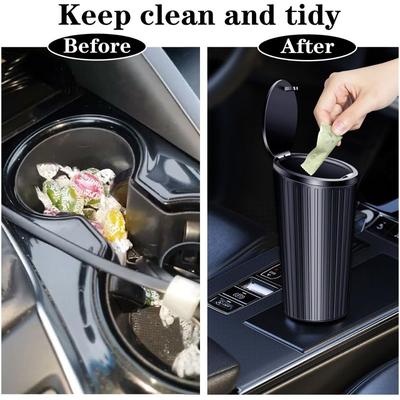 High Quality Portable Cup Holder Trash Can for Car Leak-Proof Waterproof Car Trash Bin Cup Holder Trash Can Car Interior