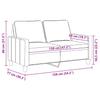 2 Seater Sofa Light Yellow 120 cm Fabric