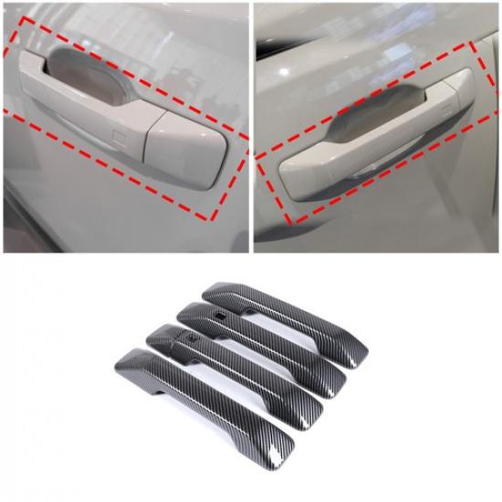 Carbon fiber ABS Car Outer Door Handle Cover Trim For Hyundai Santa Fe 2024+