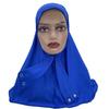 Snap Fastener Neck Head Full Cover Instand Hijab for Muslim Women