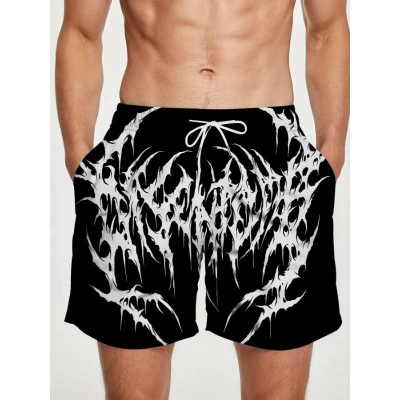 New Fashion Trend 3D Printed Casual Sports Men s Swimming Beach Shorts- Quick Dry, PLUS SIZE S