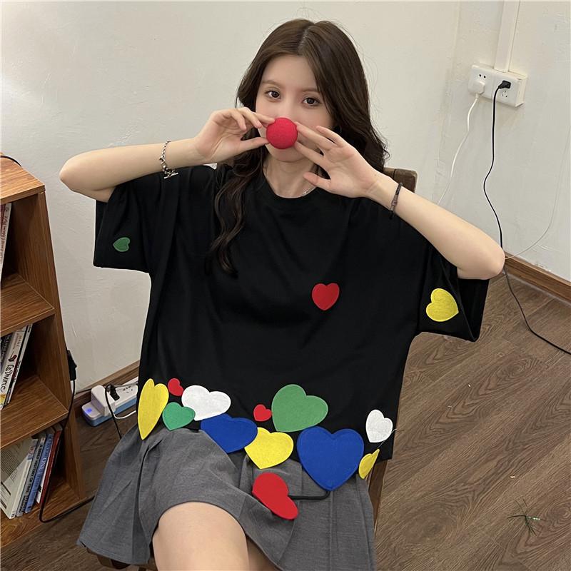 

Летняя женская футболка с круглым вырезом, модная, с коротким рукавом, уличный стиль, повседневная, свободная, пуловер, индивидуальность XL