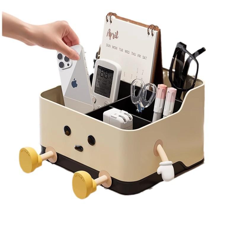 Multifunctional Desktop Storage Box: Living Room, Bedroom, or Bedside Organizer for Tissues, Remote Controls, and More.