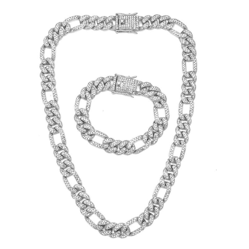 Elegant Necklace Sparkling Full Rhinestones Bracelet Alloy Texture Suitable for Evening Parties and Everyday Charm