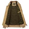 Abrigo para Hombre Chaqueta de Algodón Lavado Ropa de Trabajo Militar para Hombre Abrigo Casual de Otoño