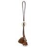 Brown Flower Cowhide Keyring Dcho6e113w2