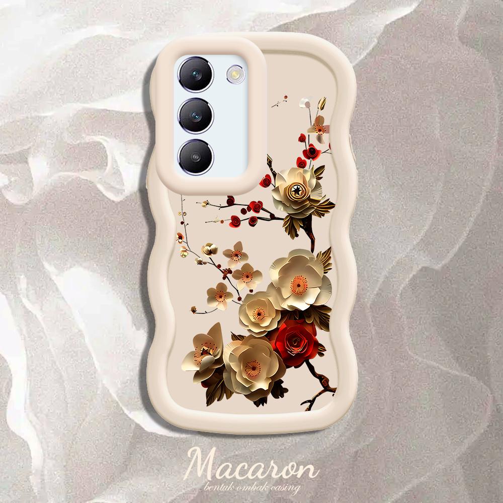 

Окрашенный узор Big Wave Edge Мягкий силиконовый материал Macaron чехол для телефона противоударный защитный резиновый чехол для OnePlus Vivo Motorola Moto Motorola Moto G84 белый