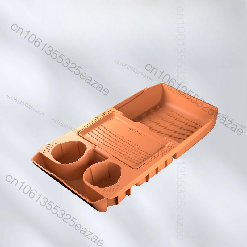 Car Storage Box For GAC AION V Auto Central Control Armrest Box Under Layer Organize Silicone Storage Supplies Accessories