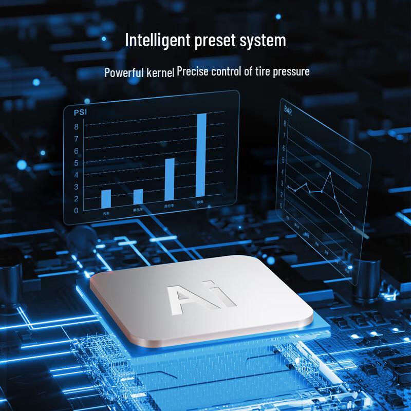 Deli Dual-Cylinder Digital Car Tire Inflator Pump