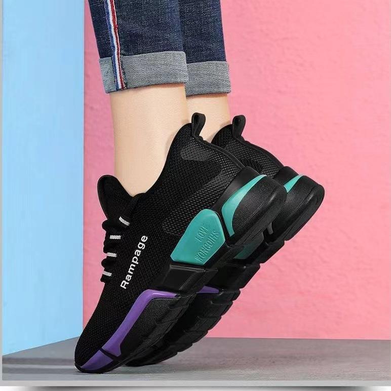 

Women s shoes New casual spring and autumn versatile lace-up breathable sports shoes colorful platform running shoes 40