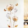 Tulip 3D Wall Sticker Self-Adhesive Removable Wall Decal for Bedroom Home Decor Romantic Floral Wall Art