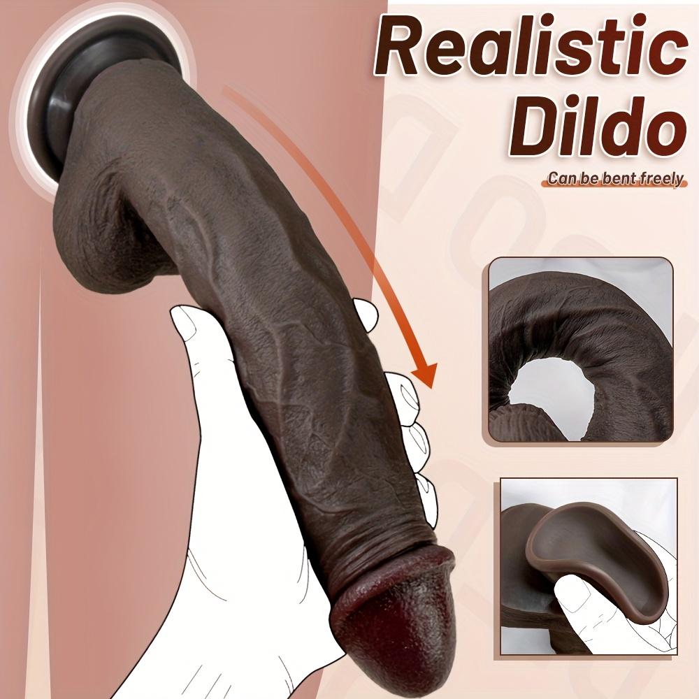 Wearable Realistic Dildo for Adults –11.02 Inch Thick Silicone Dildo with Strong Suction Cup, Flexible G-Spot & Anal Massager for Women, Men & Couples