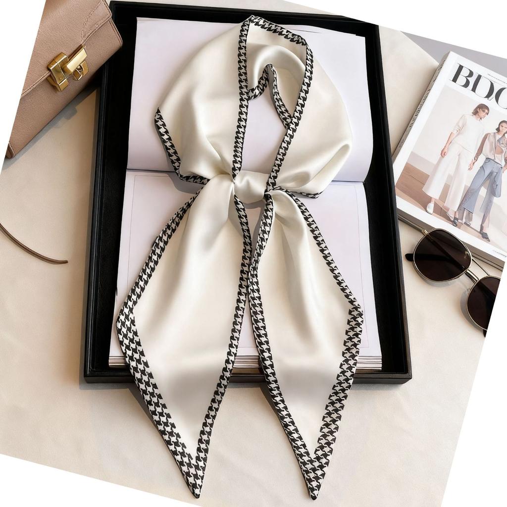 Women's Imitation Silk Neck Scarf, Elegant Long Oblong Scarf for Daily Wear, 13145cm