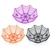 Halloween Decorative Spider Web Candy Fruit Bowl Halloween Spider Web Food Storage Basket Holloween Supply Spider Web Candy Bowl