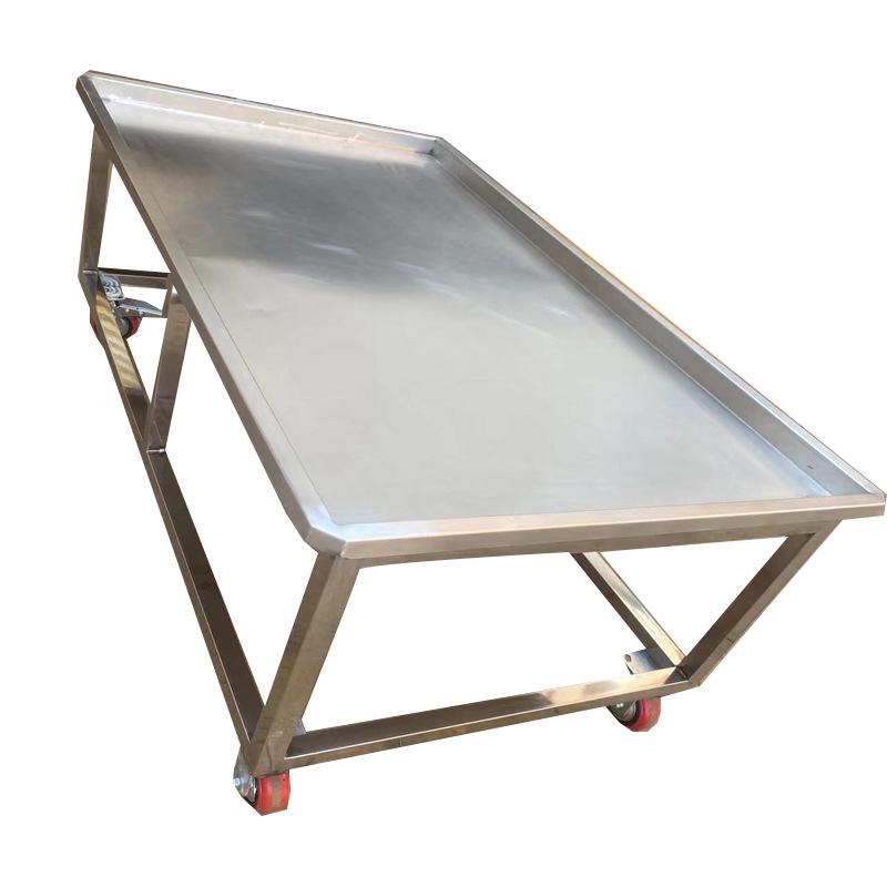 Stainless Steel Flatbed Trolley for Restaurant and Workshop Use