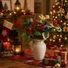 Artificial Floral Decor Christmas Pine Cone Fake Flowers DIY Home Xmas Gift Box Decor Red Christmas Berry Christmas Decorations