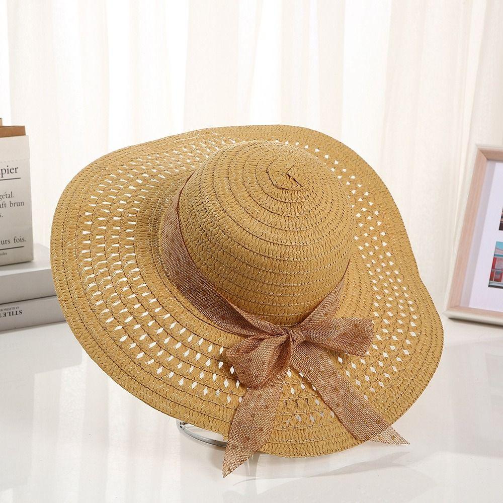 Straw Beach Hat UV Protection Straw Cap Fashion Sun Hat  Summer