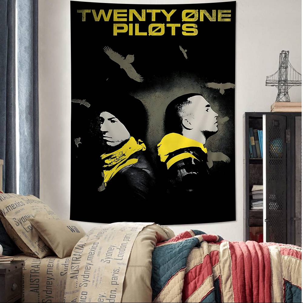 TTwenty One PPilots Band Hanging Bohemian Tapestry Hanging Tarot Hippie Wall Rugs Dorm Japanese Tapestry