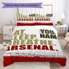 Custom Name Arsenal ARSENAL Bedding,Quilt Set Quilt Cover Pillowcase Home Birthday Gift(1 * Duvet Cover + 2 * Pillowcase, Without Core)_xia