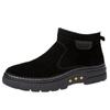 Winter Casual Sneakers Men Boots Suede Warm Snow Boots Work Casual Shoes High Top Non-slip Ankle Boot Big Size 48 Trainer Botas